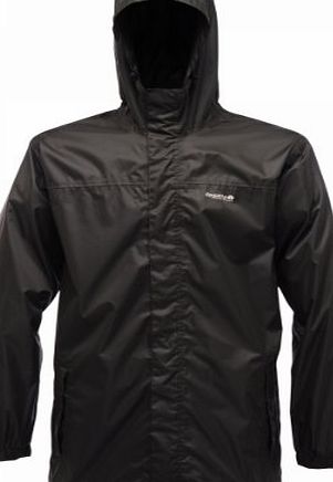 Regatta Mens Pack It Lightweight Waterproof Packaway Jacket - Black, Large