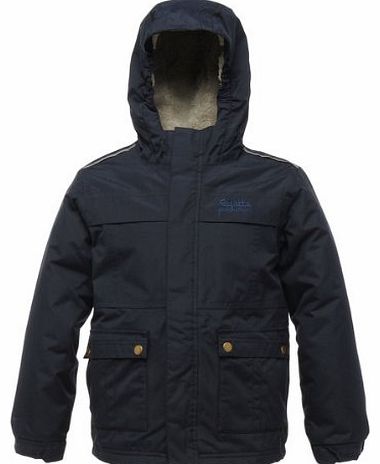 Regatta Mudslide Childrens Boys Girls Waterproof Insulated Jacket / Coat (Navy, 9 - 10 years (EU 140))