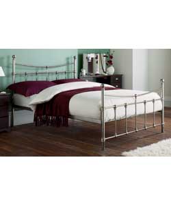 Metal Kingsize Bed with Firm Mattress