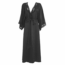 Black sequinned lace robe