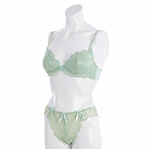 Reger by Janet Reger Mint lace padded bra