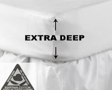 16`` EXTRA DEEP Double Size Egyptian Cotton Fitted SNOW Sheet, Bedding. **Carefully Woven From Long Staples**By Rejuvopedic 