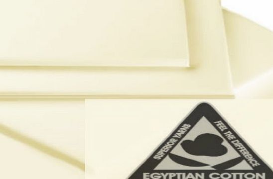 16`` EXTRA DEEP, King Size Ivory Egyptian Cotton Fitted Sheet, Bedding. ***Carefully Woven From Long Fine Staples Of Cotton Yarn***By Rejuvopedic