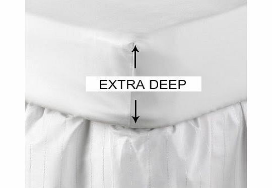 NEW ``Ultrafresh`` Anti Allergy, 16`` EXTRA DEEP Single Size Fitted WHITE Sheet, By Rejuvopedic