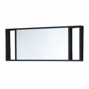 Relax Black Wood Bathroom Mirror