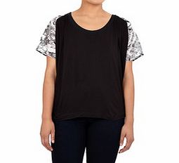Religion Black and white abstract print top