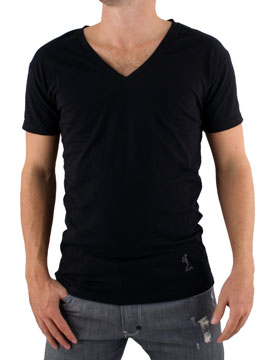 Religion Black V-Neck T-shirt