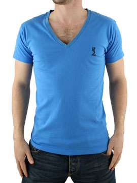 Religion Blue V-Neck T-Shirt