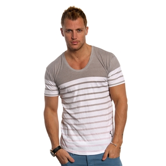 Gradient Stripe SS T-Shirt