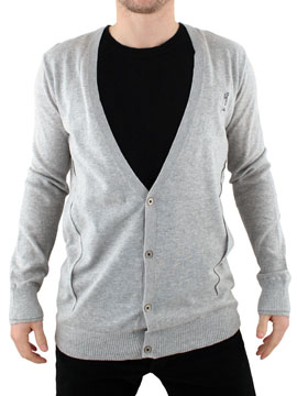 Religion Grey Marl Layered Cardigan
