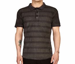 Religion Grey stripe cotton short sleeve polo