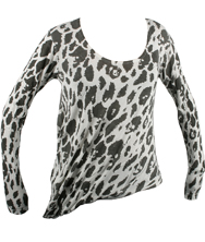 Religion Leopard Print Side Gather Top