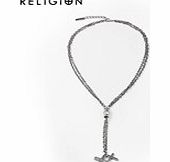 Religion Long Cross Silver Pendant By Religion