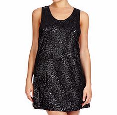 Religion Prayer black embellished cotton dress