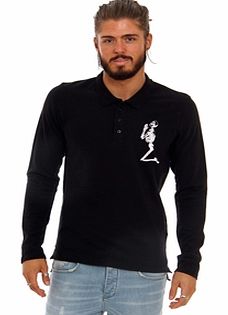 Religion Praying Skeleton Long Sleeve Polo