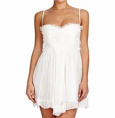 Religion Spirit white pleated mini dress