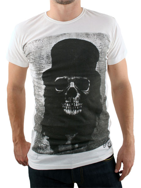 Religion White Hat Skull T-Shirt