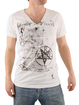 Religion White Love and Hate T-Shirt