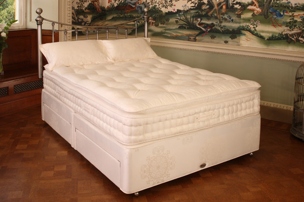 Relyon Beds Latex Pillowtop Divan Bed Single 90cm
