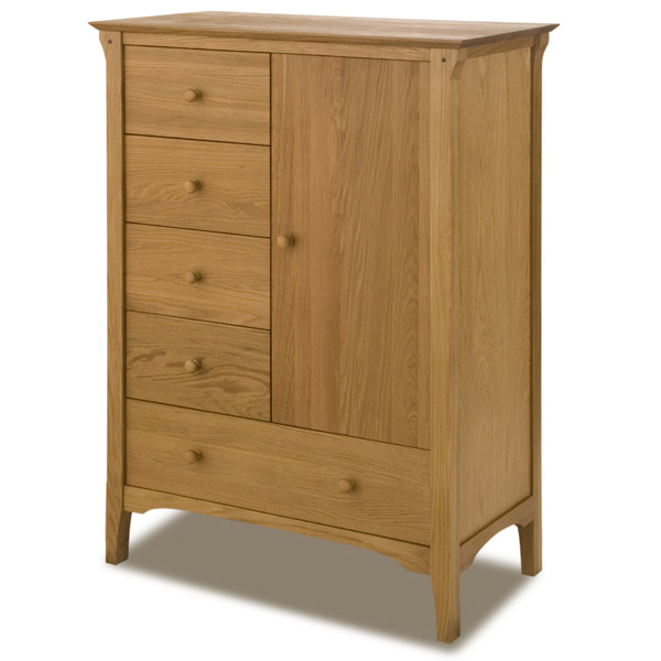 Relyon Beds New England 5 Drawer Chest with Door