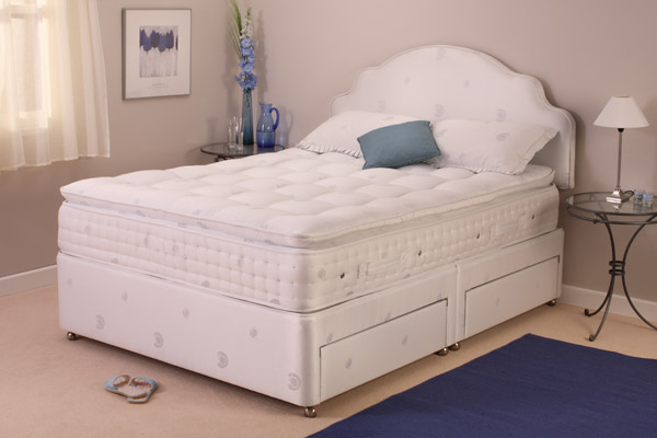 Relyon Beds Pillow Top Pocket Supreme Divan Bed Double 135cm