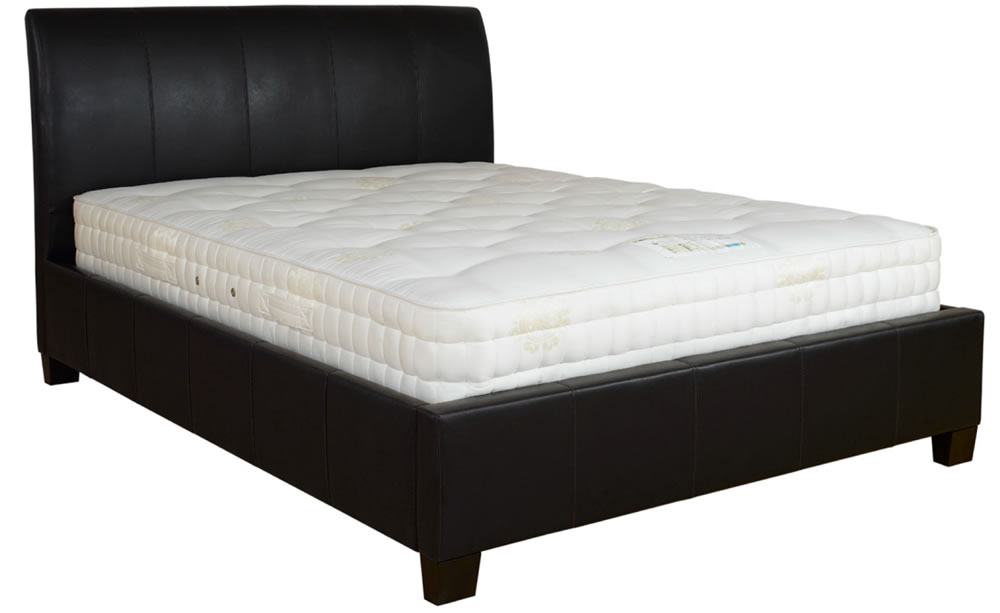 Relyon Belmont Dark Brown Real Leather Bedstead,