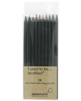 10 Recycled Colouring Pencils - ideal for