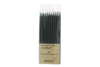10 Recycled Colouring Pencils