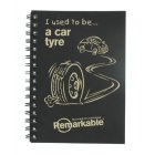Remarkable Recycled Car Tyre Notebook (A5 Natural)