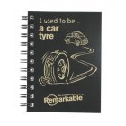 Recycled Car Tyre Notebook (A6 Natural)