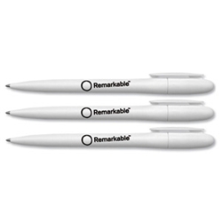 Remarkable Recycled Twist Ball Pen White Barrel