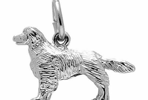 Rembrandt Charms Golden Retriever Charm, Sterling Silver