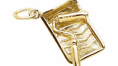 Rembrandt Charms Paint Tray amp; Roller Charm, Gold Plated Silver