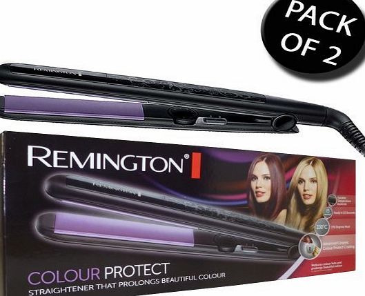 Remington 2x Remington S6300 Colour Protect Ceramic Hair Styler Straightener