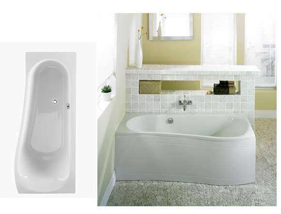 Renaissance Nelson Bath 1700x700mm Space saver Left
