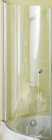 Renaissance Shower Screen Polished Aluminium Reversible for