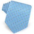 Sky Blue Mini Squares Printed Silk Tie