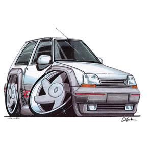 renault 5GT Turbo - White T-shirt