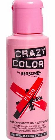Renbow Crazy Color Semi Permanent Hair Color Cream Fire No.56 100ml