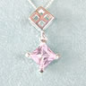 Rennie Mackintosh Geometric Pendant with Pink Crystal