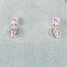 Rennie Mackintosh Lavender Crystal and Rose Drop Earrings