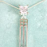 Rennie Mackintosh Pink Crystal and Geometric Pendant