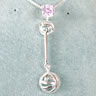 Rennie Mackintosh Rose and Lavender Crystal Pendant