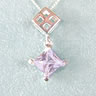 Rennie Mackintosh Square and Lavender Crystal Pendant