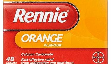 Rennie Orange Flavour - 48 Tablets 10153376