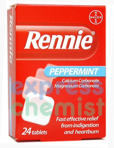 Rennie Peppermint Flavour 24x Tablets