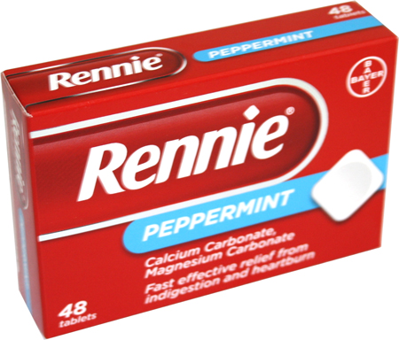 rennie Peppermint Flavour Tablets 48