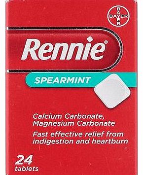 Rennie Spearmint Flavour - 24 Tablets 10020140