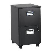 Reno 2 drawer Filing Cabinet, Matt Black