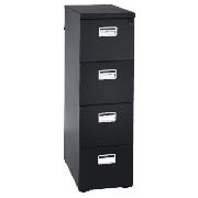 Reno 4 drawer Filing cabinet, Black